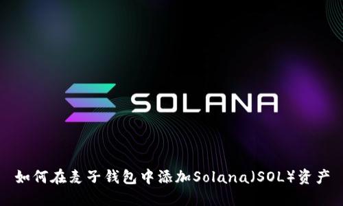 如何在麦子钱包中添加Solana（SOL）资产